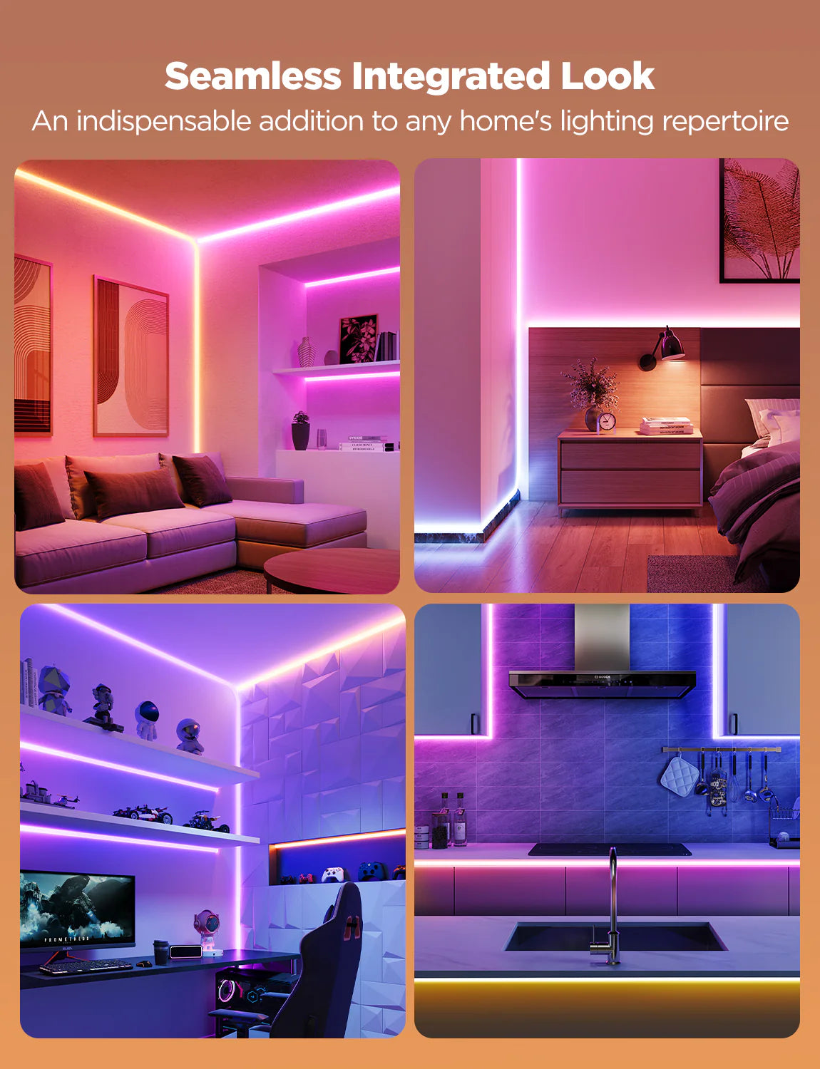 Govee Neon Rope Light for Wall Lining