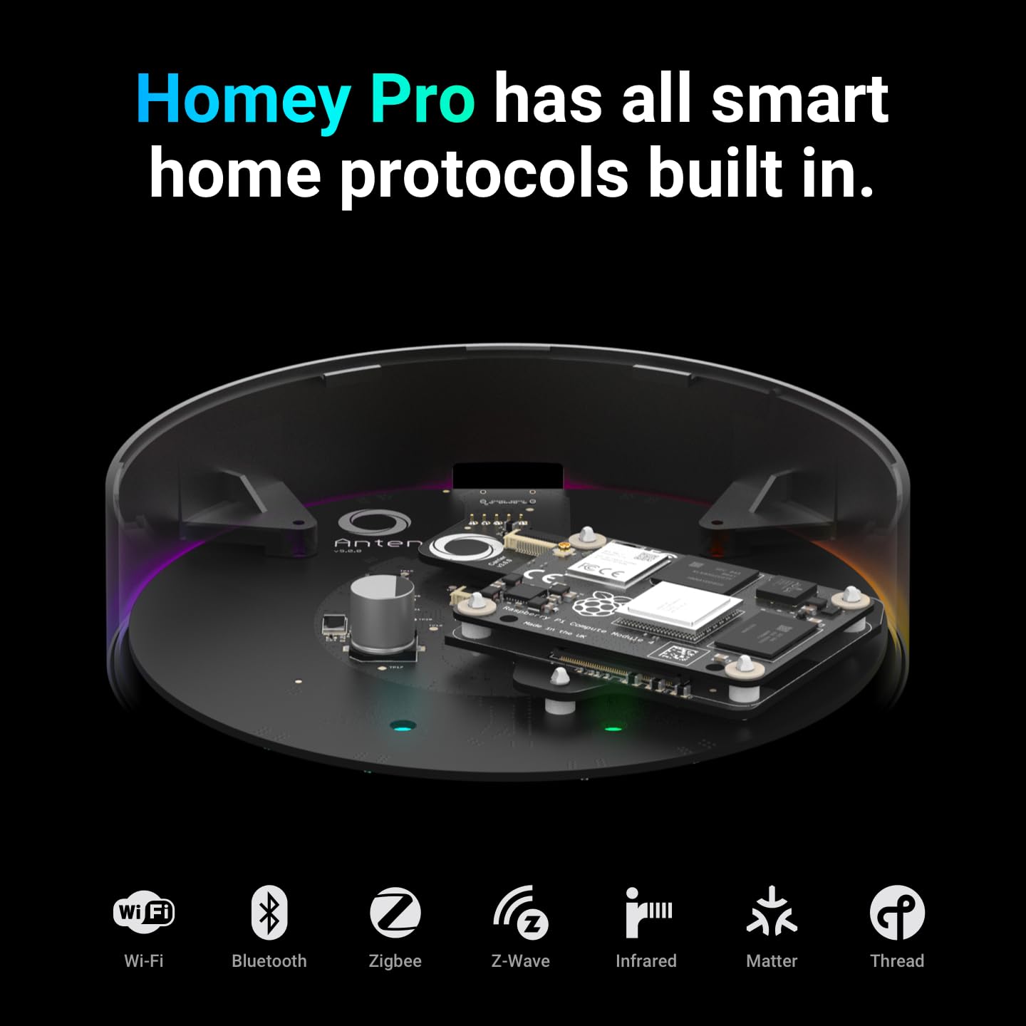 Homey Pro (2026) smart home hub - side view