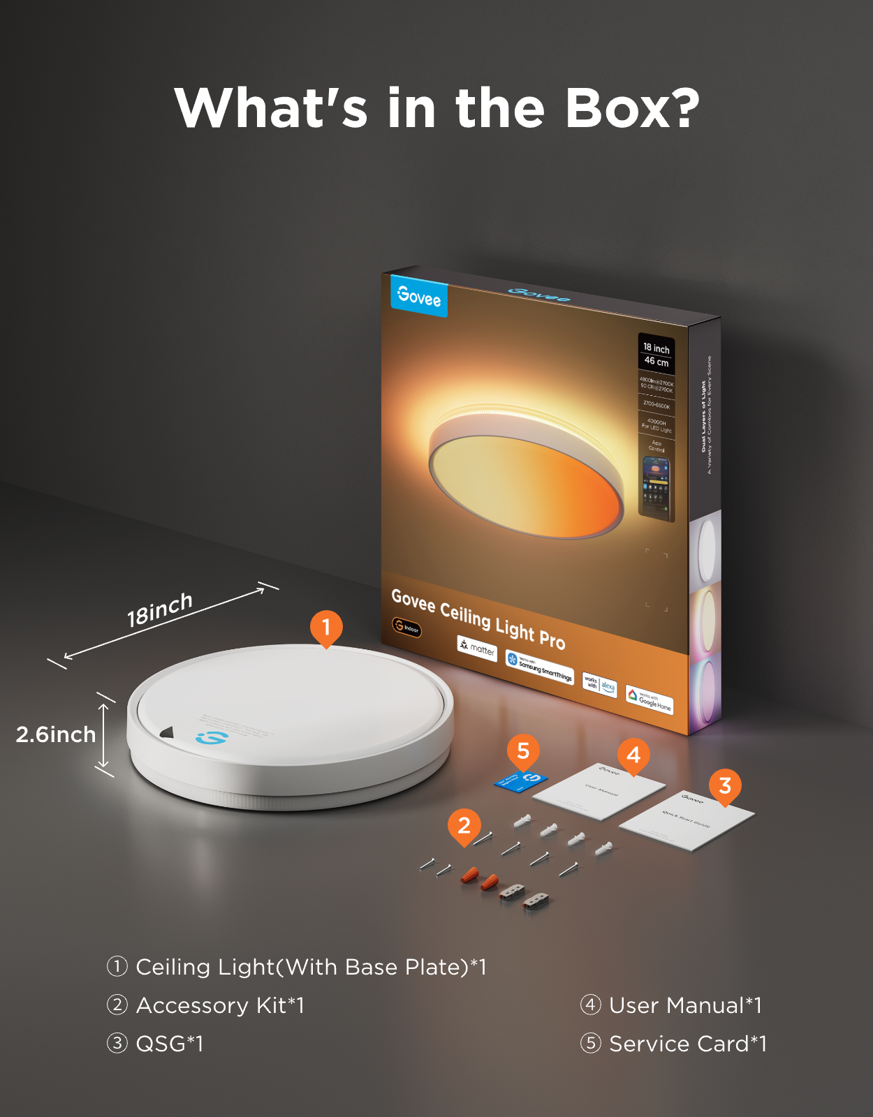 Govee 18-Inch Ceiling Light Pro Circle