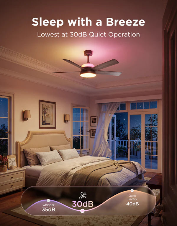 Govee Smart Ceiling Fan installed in living room