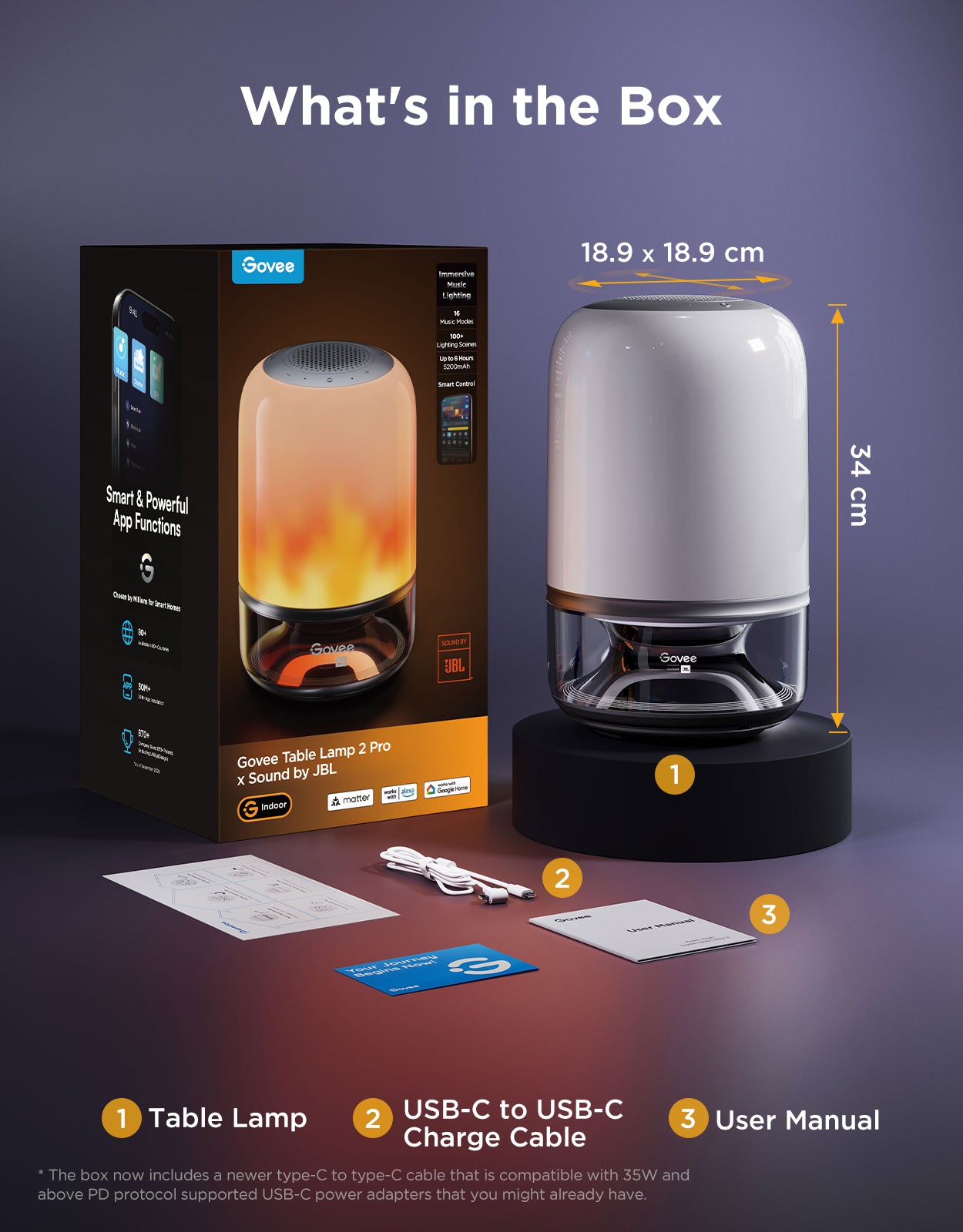 Govee Table Lamp 2 Pro x Sound by JBL